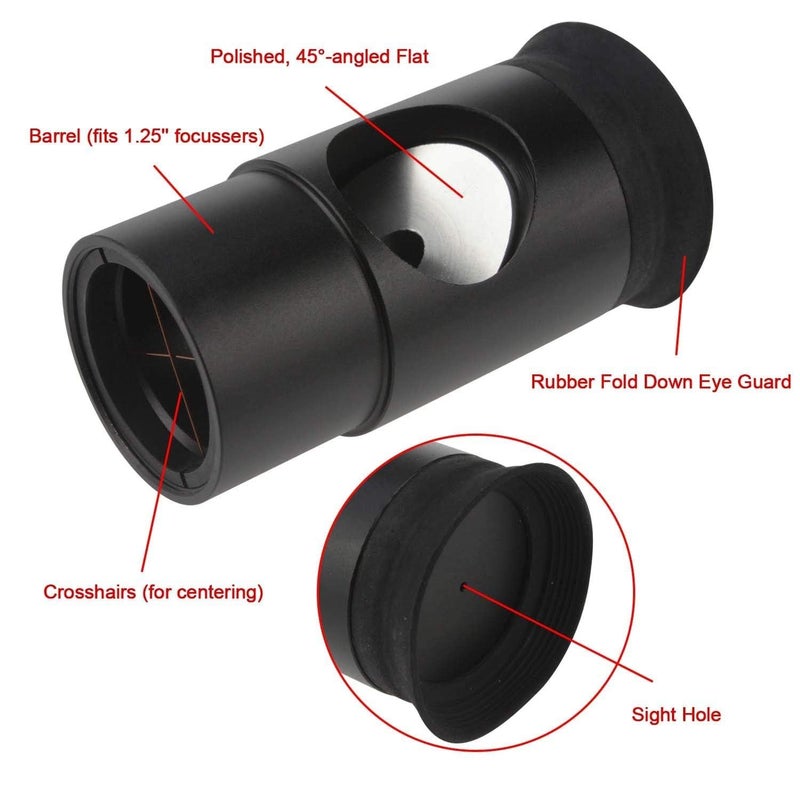 MEOPTEX 1.25 Inch Metal Collimating Cheshire Eyepiece- Short Version - Image 5